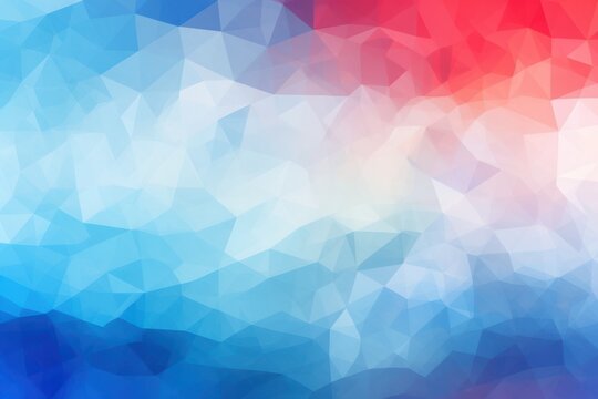  a blue, red, and white abstract background with polygonic shapes in the middle of the image and a red, white, blue, red, and blue background in the middle of the middle of the middle of the image.