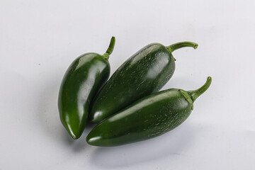 Raw green Mexican jalapeno pepper