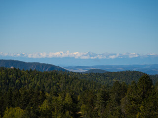 Colorado peaks in the distance