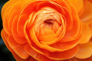 Orange macro flower. Spring mood