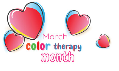 National Color Therapy Month. background, banner, card, poster, template. Vector illustration.