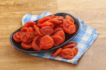 Sweet organic dry apricot snack