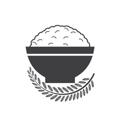 illustration of rice, agriculture, foodstuffs.