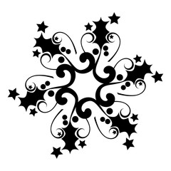 Vector illustration vector design of floral ornamental swirl leaves for decoration