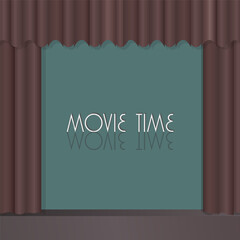 Movie time movie banner. Vacation concept.