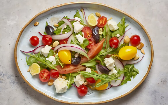 Capture the essence of Nicoise Salad in a mouthwatering food photography shot Generative AI