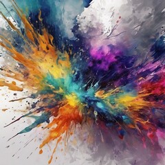 watercolor of grunge splashes background, intense, stylized, detailed, high resolution