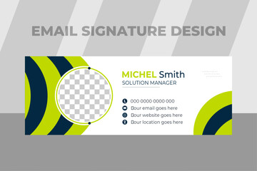 Corporate business email signature design. creative marketing email signature design template.
