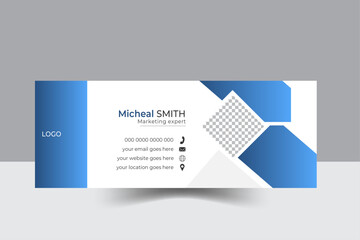 Corporate business email signature design template. unique email signature design template.