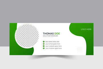 Corporate business email signature design template. unique vector design template.