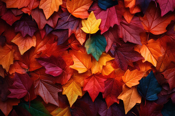 color autumn leaves on background