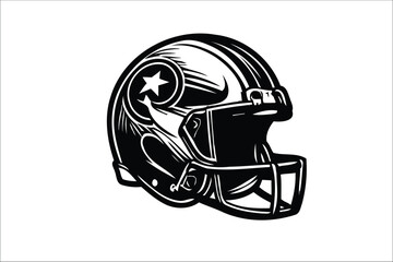 Fototapeta premium Vectorized American Football Helmet Design American Football Helmet Iconography Modern American Football Helmet Illustration
