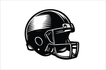 Fototapeta premium Vectorized American Football Helmet Design American Football Helmet Iconography Modern American Football Helmet Illustration