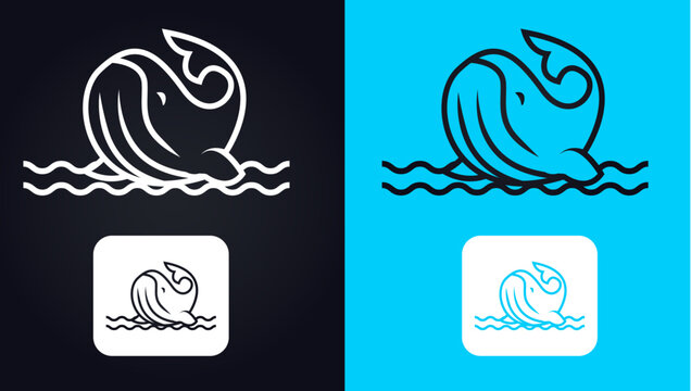 set of fish  symbols fish icon fish logo