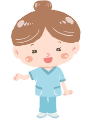 セラピストの全身立ち姿　ポーズ