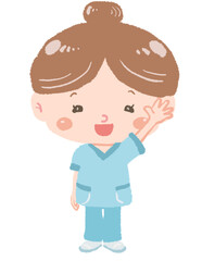 セラピストの全身立ち姿　ポーズ