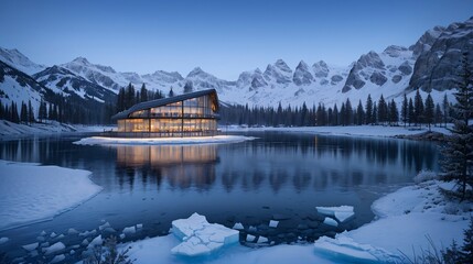 Fototapeta premium Lake and mountains