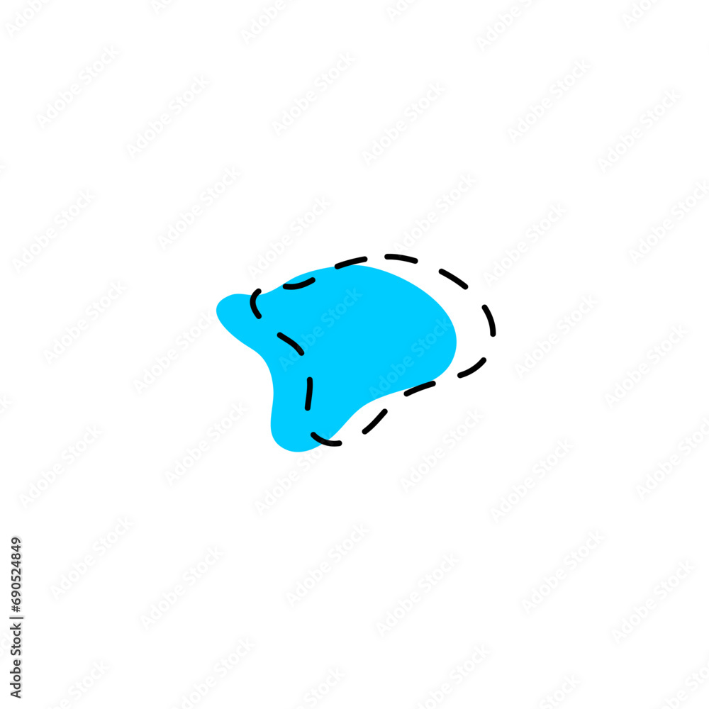 Aufkleber set blob hand draw element set graphic