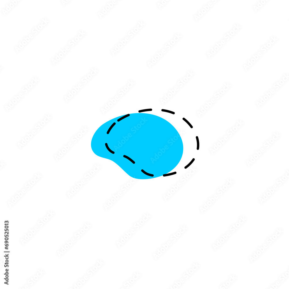 Aufkleber set blob hand draw element set graphic