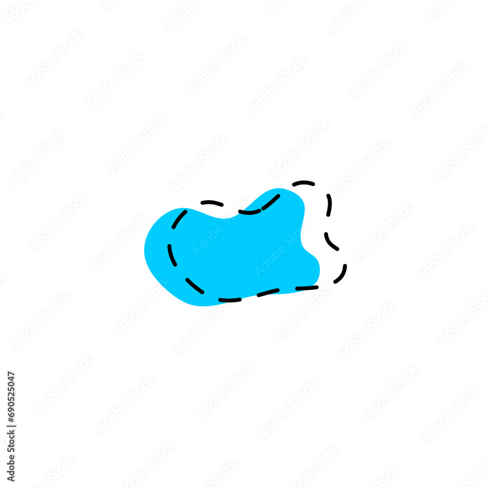 Poster set blob hand draw element set graphic