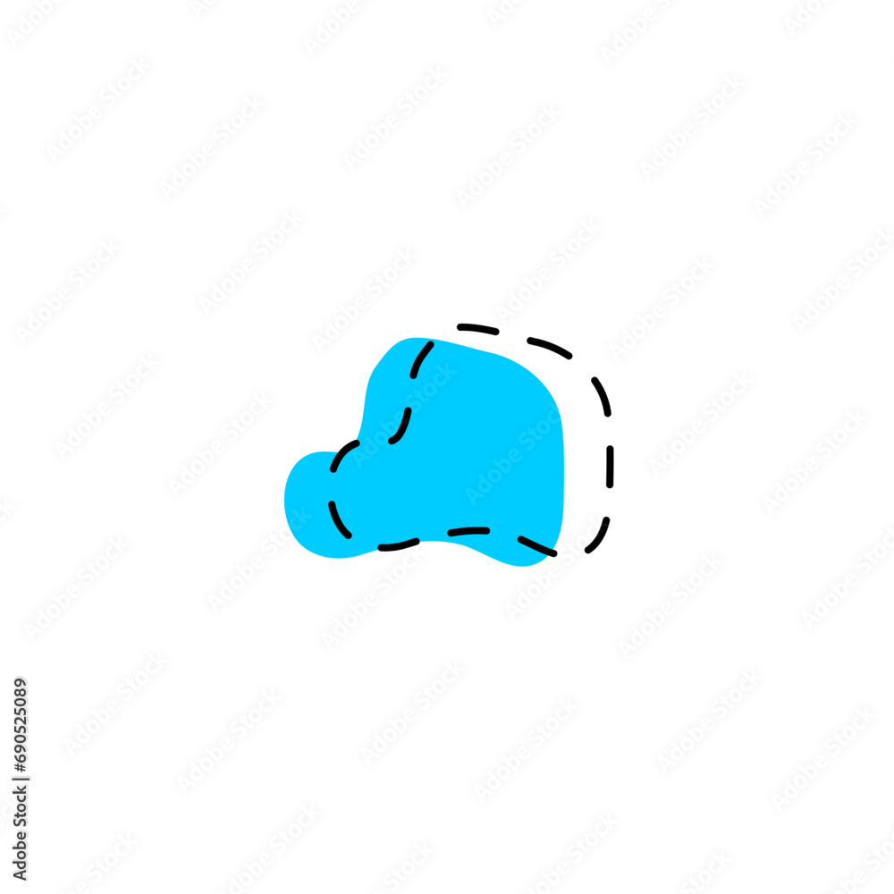 Aufkleber set blob hand draw element set graphic