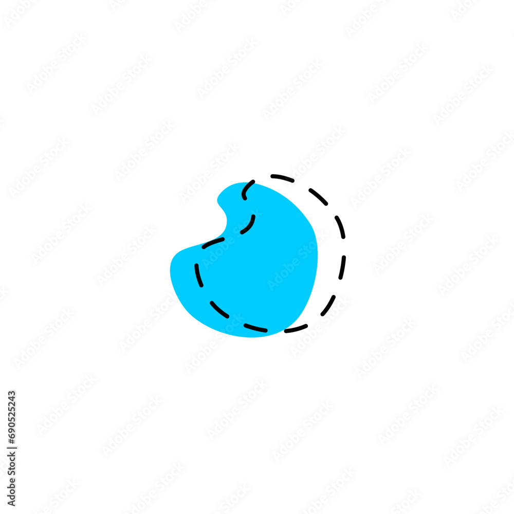 Aufkleber set blob hand draw element set graphic