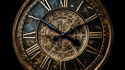 Fototapeta na wymiar Clock face with roman number