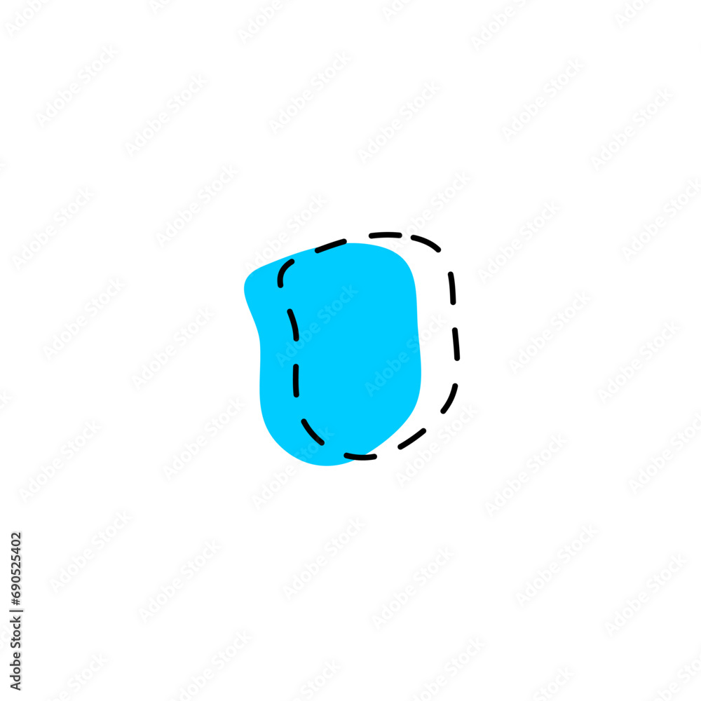 Aufkleber set blob hand draw element set graphic