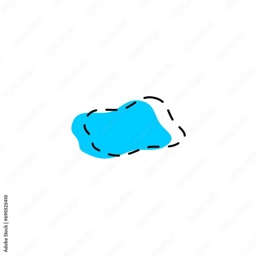 Poster set blob hand draw element set graphic