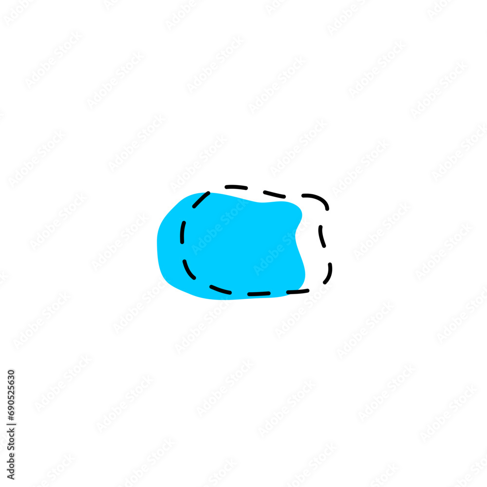 Aufkleber set blob hand draw element set graphic