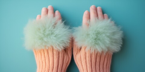 female hands in fuzz