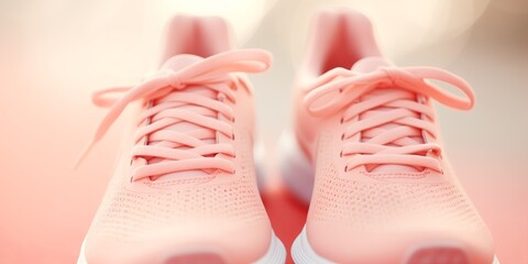sport sneakers in peach fuzz color