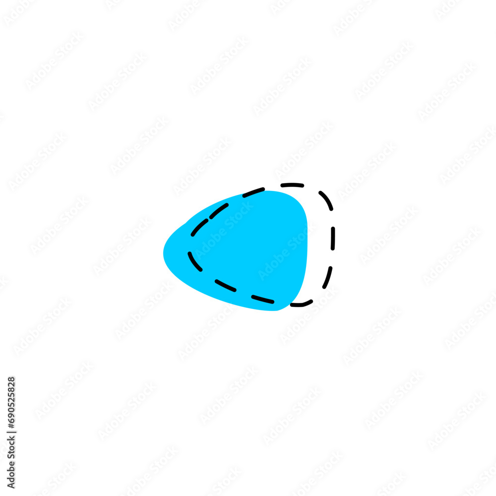 Aufkleber set blob hand draw element set graphic
