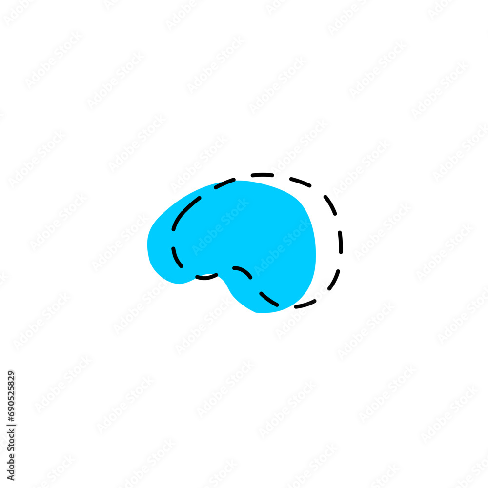 Aufkleber set blob hand draw element set graphic