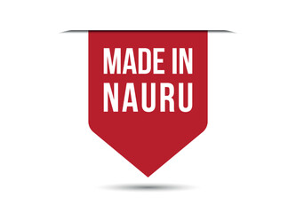 Made in Nauru red banner design vector illustration