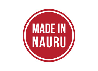 Made in Nauru red banner design vector illustration