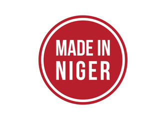 Made in Niger red banner design vector illustration