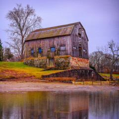 Landmark Cove Warehouse in Old Wethersfield, built around 1690 at the bend in the Connecticut River...