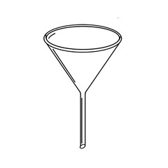 Chemical Lab Equipment Icon Set : Glass Funnel