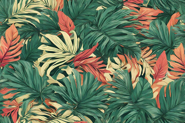 Palm leaves abstract background. Tropical theme design element, botanical