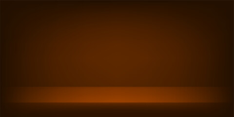 Brown studio room background. Dark brown. Room in the 3d. Space for selling products on the website. Round stage showcase. Vector illustration. - obrazy, fototapety, plakaty