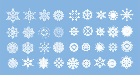 Merry Christmas and Happy New Year holiday seamless pattern Snowflakes template design background for home decor, christmas market, cover, gift element Vector icon flat illustration