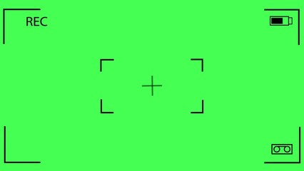 
Camera mobile recording screen overlay animation with chroma key. DSLR mobile phone viewfinder animation. 4K recording screen interface of the camera. Camera screen recording animation in green scree
