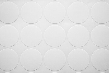 Blank white round paper sticker label background