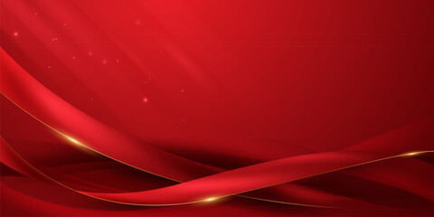 red background design With luxurious effect elements Vector illustration