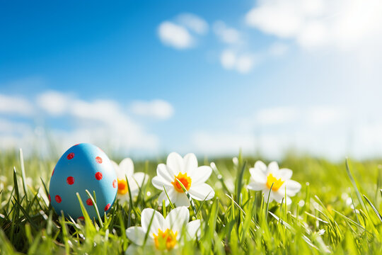 Easter concept, beautiful bright background