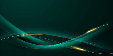 green background design With elegant effect elements. Vector image © A-R-T-I Vector