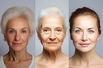 collage of different age woman