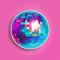 Ballroom flash ball illustration,created with Generative AI tecnology.