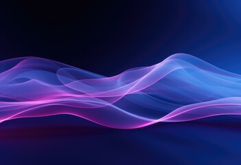 A vibrant abstract background with mesmerizing blue and pink waves. Generative AI.
